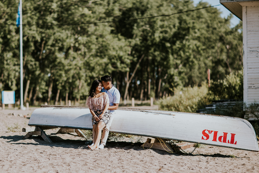 Cherry Beach Engagement Pictures by Toronto Wedding Photographer