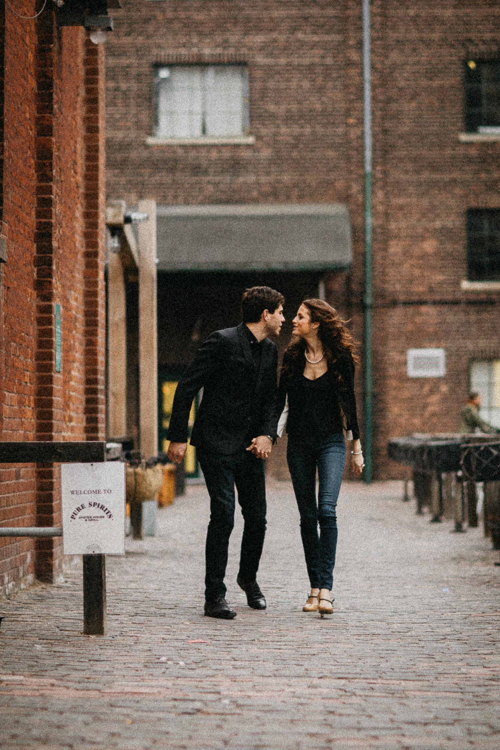 A Nighttime Engagement Shoot in Toronto’s Distillery District