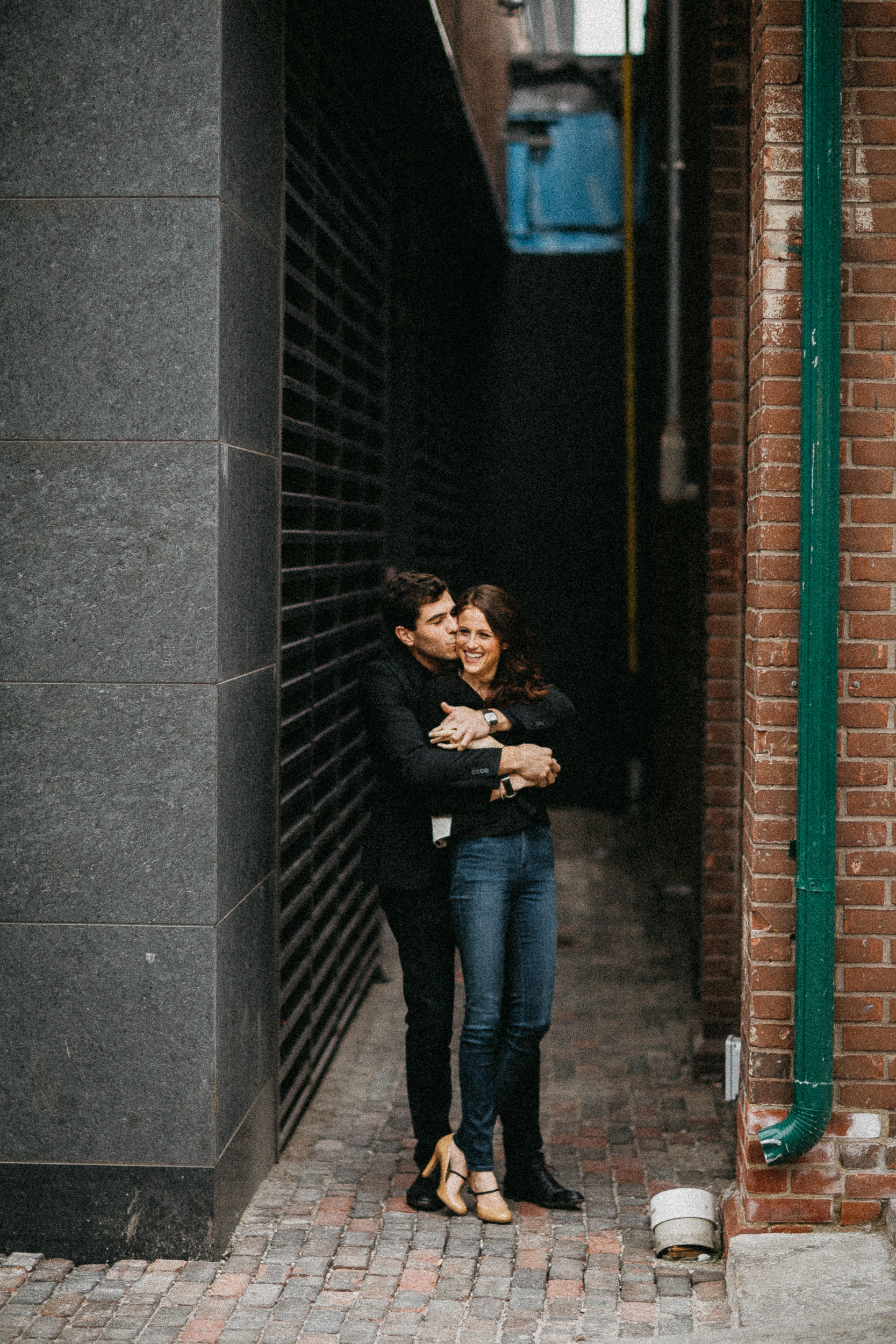 A Nighttime Engagement Shoot in Toronto’s Distillery District